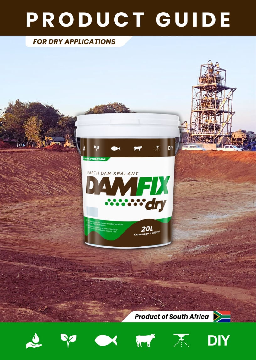 Everything you need to know about how to seal a leaking earth dam is in the DAMFIX Dry Product Guide