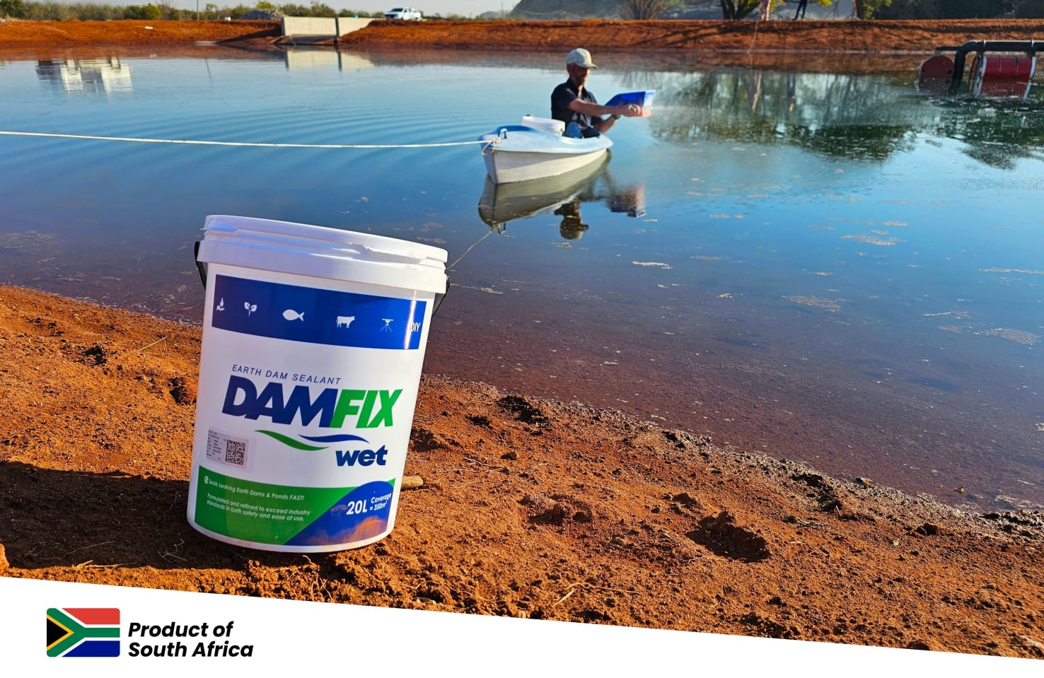 Apply DAMFIX Earth Dam Sealant within one day